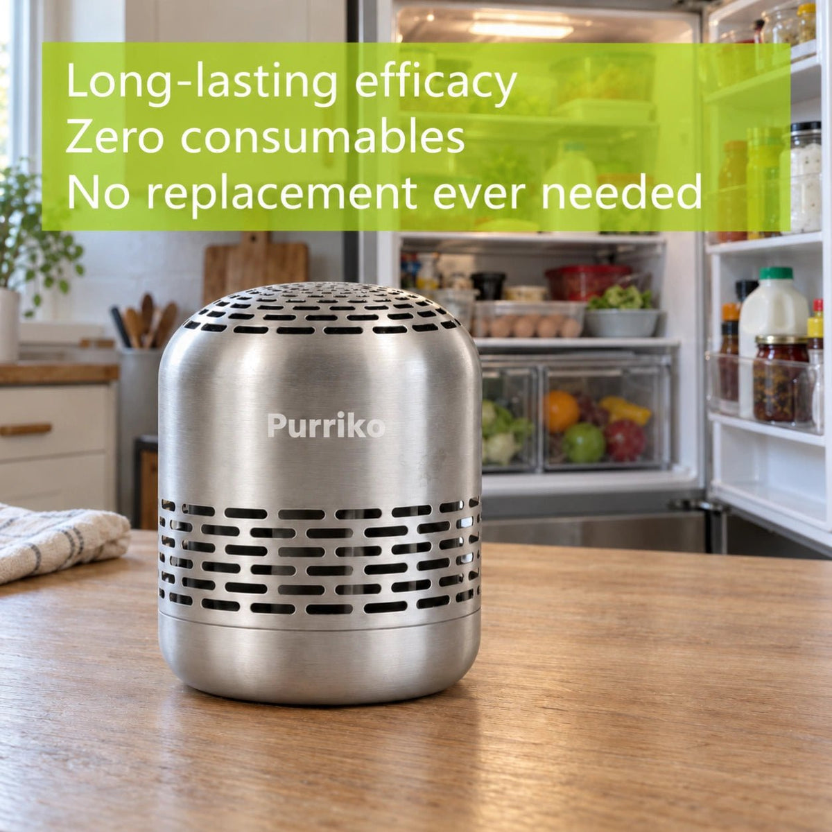 Purriko Refrigerator Deodorizer, Long-Lasting Fridge Odour Eliminator - TRY PURRIKO